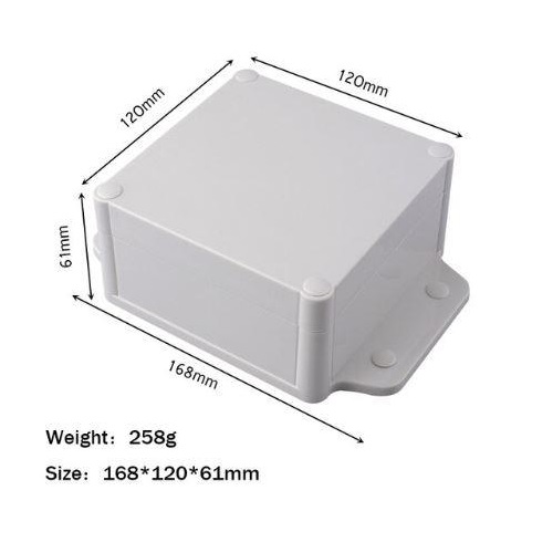 Caja plástica impermeable 168x120x61mm