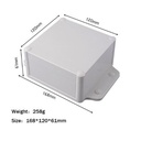 Caja plástica impermeable 168x120x61mm
