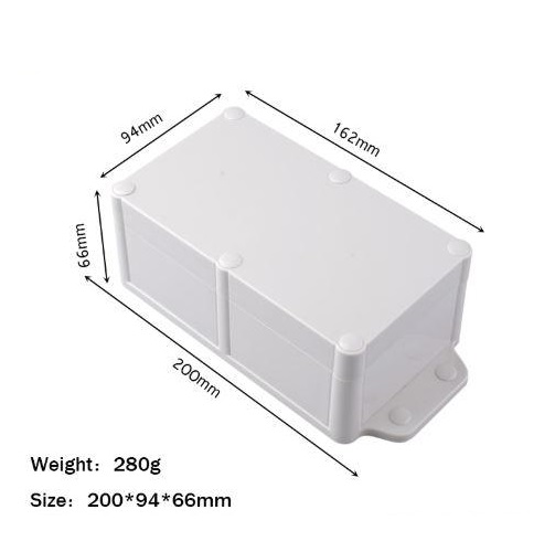 Caja plástica impermeable 200x94x66mm