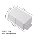 Caja plástica impermeable 200x94x66mm
