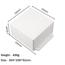 Caja plástica impermeable 204x166x91mm