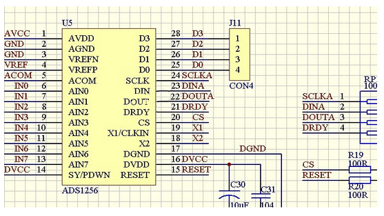 Módulo ADS1256 conversor ADC 24 bits