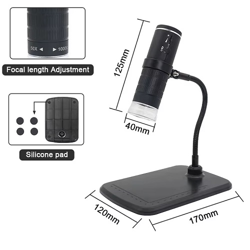Microscopio digital USB. 50X a 1000X