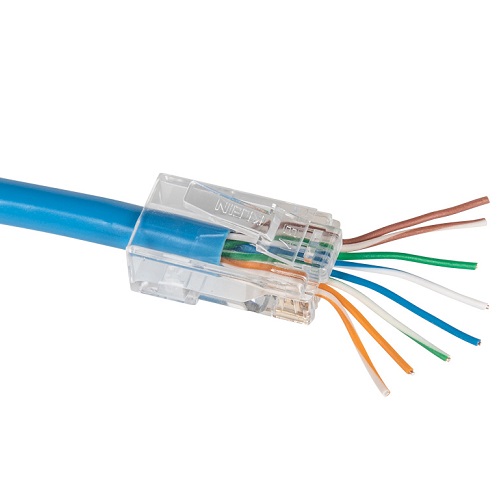 Conector RJ45 Cat6 tipo Pass Through