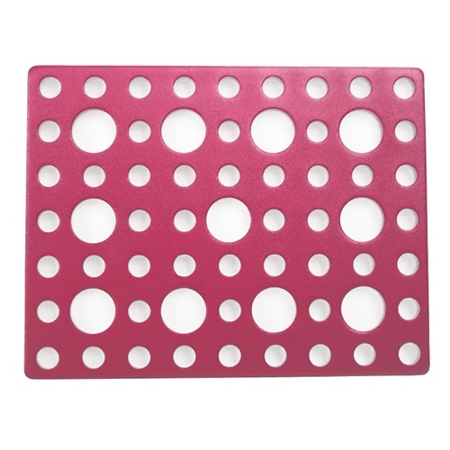 Plato tipo B de aluminio 7x9 agujeros. 72mm
