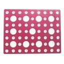 Plato tipo B de aluminio 7x9 agujeros. 72mm