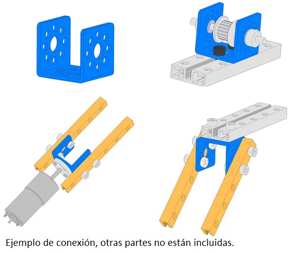 Bracket para servo motor en U