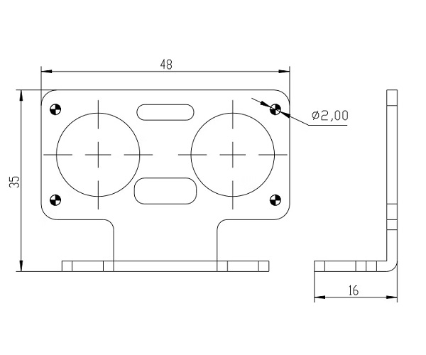 Bracket para sensor de ultrasonido HC-SR04
