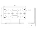 Bracket para sensor de ultrasonido HC-SR04