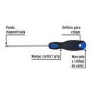 Destornillador de cruz 5/16" x 6" mango Comfort Grip, PRETUL