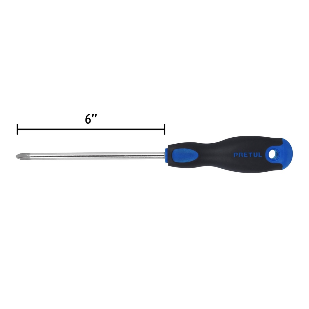 Destornillador de cruz 5/16" x 6" mango Comfort Grip, PRETUL