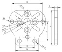 Bracket para motor tipo GA370 de 25mm de diámetro