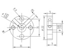 Brida para motor tipo GA370 de 25mm de diámetro