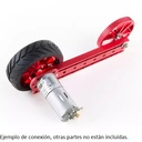Kit motor 25mm GA370 con rueda y bracket