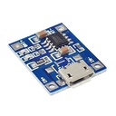 Cargador microUSB para batería de litio 18650
