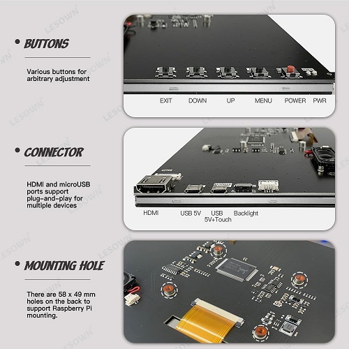 Pantalla LCD HDMI Touch 10.1’’ para Raspberry Pi