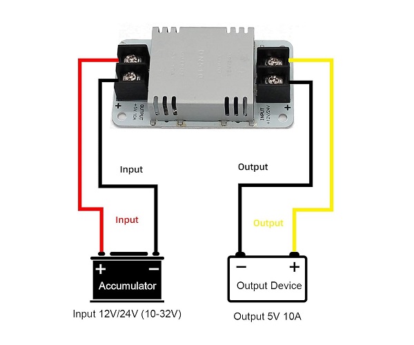 Conversor reductor DC-DC 24V a 5V