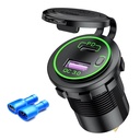 Toma vehicular cargador rápido USB tipo C/ USB QC 3.0 PD