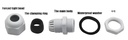 Prensa estopa PG 13.5 PVC, IP68 BLANCO