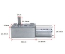 Motorreductor helicoidal 6V 6RPM. Self-lock