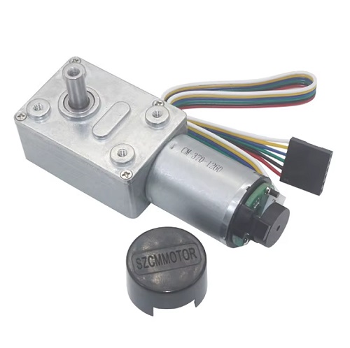 Motorreductor helicoidal 6V 6RPM. Con encoder