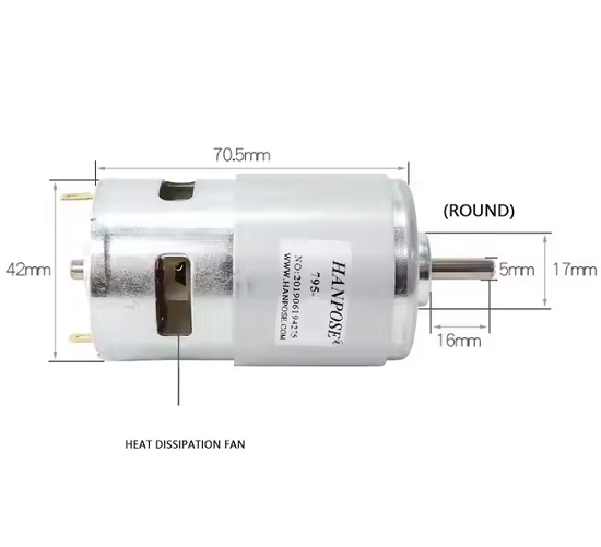 Motor DC 795 12V- 12000RPM
