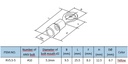 Terminal tipo anillo aislada para tornillo de 5mm-3/16" AWG 12-10