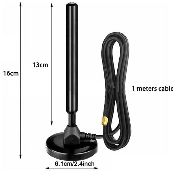 Antena externa LoRa 868-915MHz. Con base magnética, cable RG58, conector SMA. Para exteriores