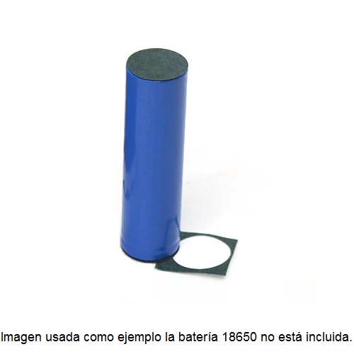 Aislante circular para batería 18650. 1 celda