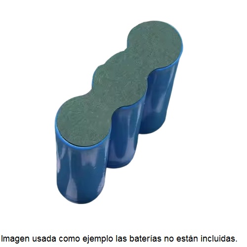 Aislante circular para batería 18650. 3 celdas