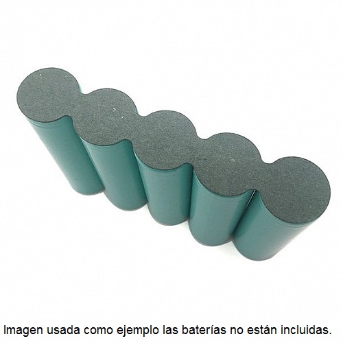 Aislante circular para batería 18650. 5 celdas