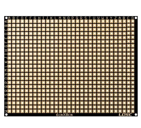 Placa PCB flexible de doble cara FR4.6x8cm