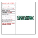 Placa de protección de carga BMS para batería 18650. 4S 10A