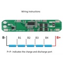 Placa de protección de carga BMS para batería 18650. 5S 10A