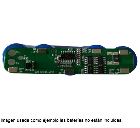 Placa de protección de carga BMS para batería 18650. 5S 10A