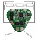 Placa de protección de carga BMS para baterías 18650. 3S 8A