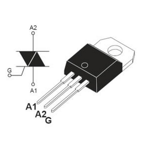 Triac BTA16-600BW 600V 10A. Original