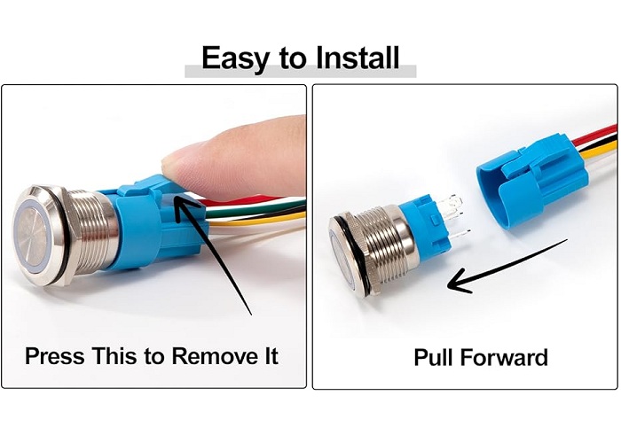 Socket para botón pulsador de 19mm