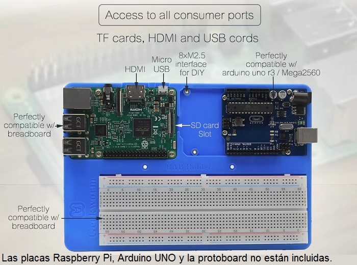 Base experimental para Arduino y Raspberry Pi