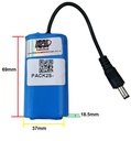 Paquete de baterías PACK2S 18650 7.4V, 3500mA.