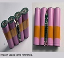 Paquete de baterías PACK4S 18650 7.4V, 5200mA. Recta