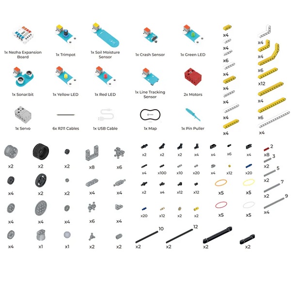 Kit de inventor Nezha V2 32 en 1. Para micro:bit®