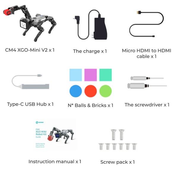 Kit Robot Canino CM4 XGO-Mini. Para Raspberry Pi
