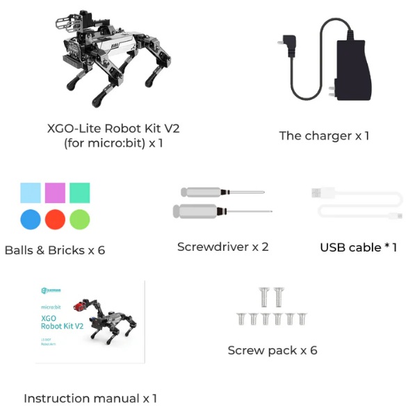 Kit Robot Canino XGO V2. Para micro:bit®