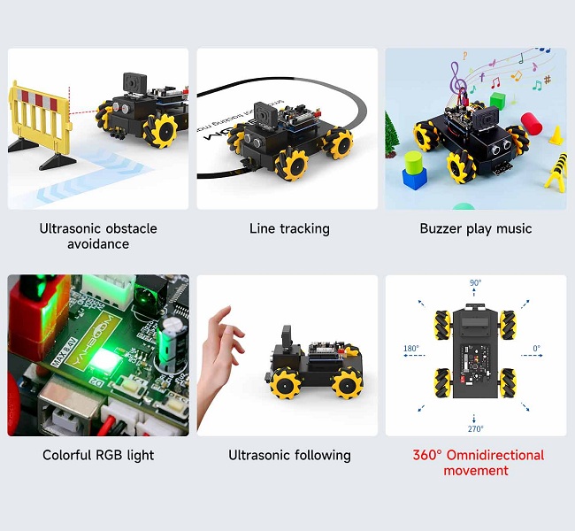 Roboduino V2 AI Vision Car con cámara WiFi ESP32. Para Arduino™  UNO