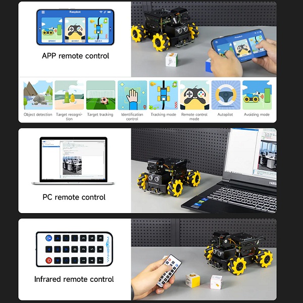 Raspbot V2 AI Vision Robot Car. Para Raspberry Pi 5