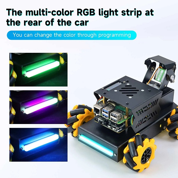 Raspbot V2 AI Vision Robot Car. Para Raspberry Pi 5