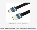 Adaptador de enchufe Mini HDMI. Horizontal