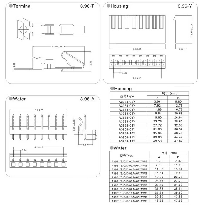 Conector Molex 8 Pines 3.96mm - M/H
