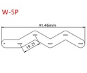 Conector de Niquel 5P para unir paquetes de baterías 18650. Forma W-5P